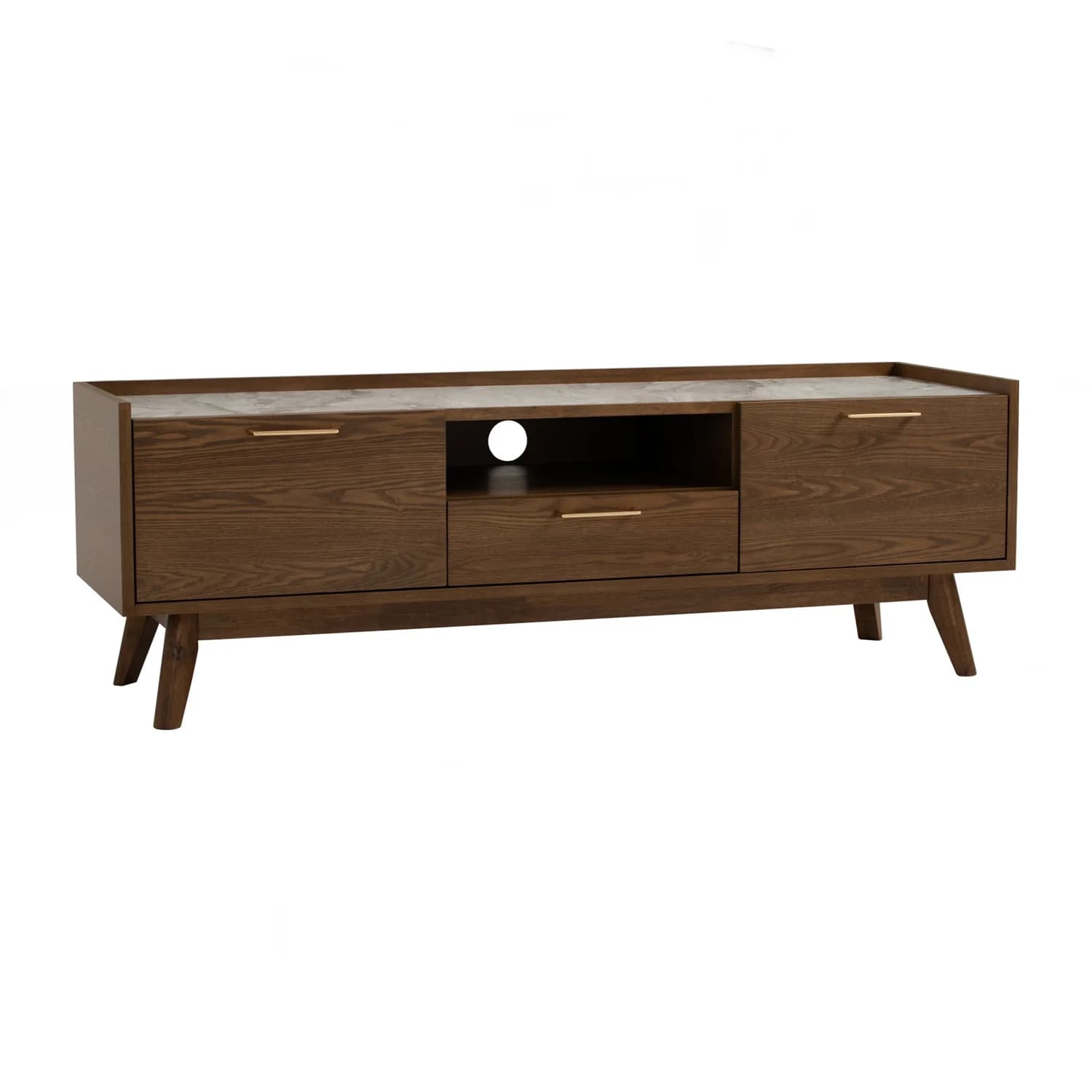 Breda Collection - TV cabinets and sideboards in warm walnut and natural finishes