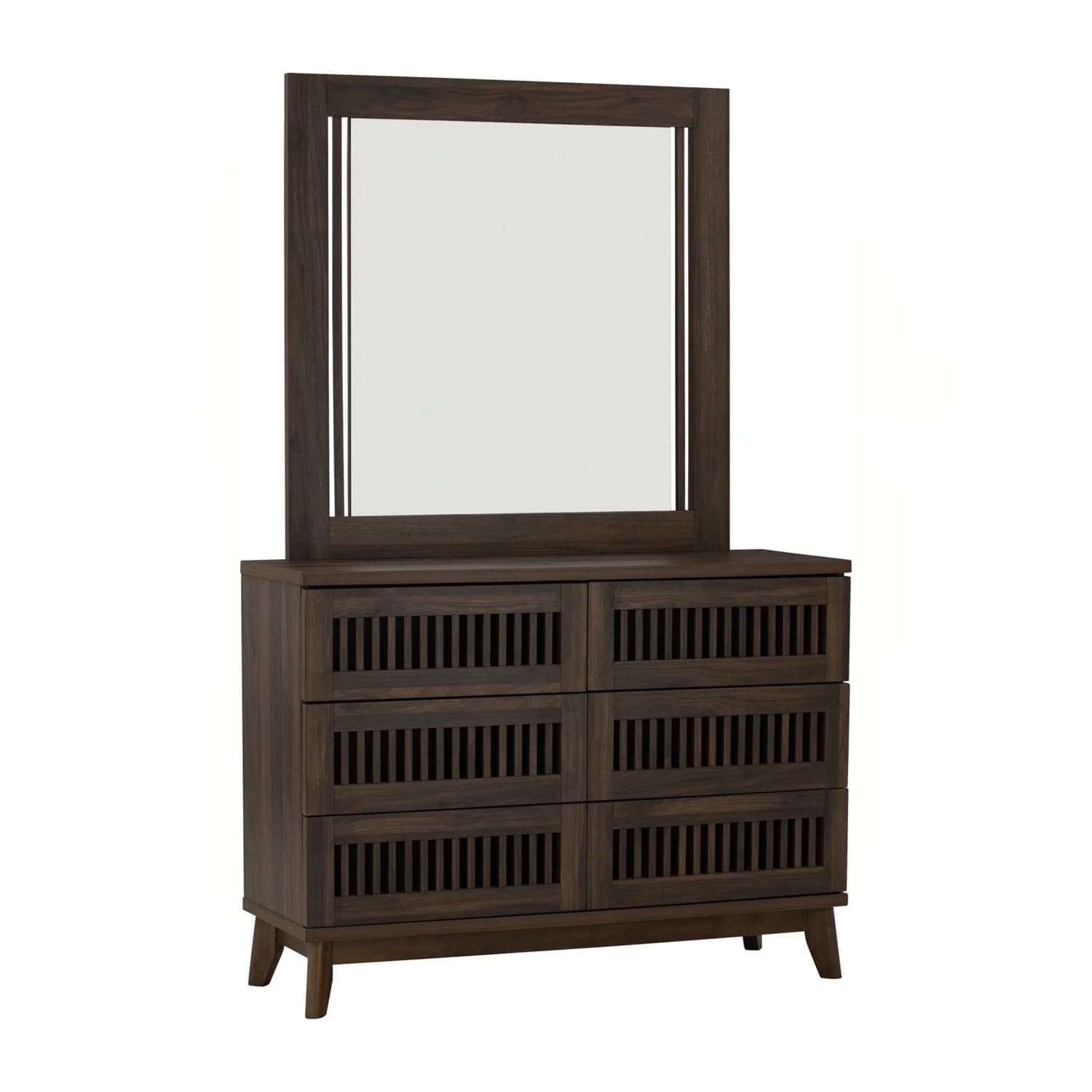 *OLAINE 6 DRAWER DRESSER WITH MIRROR 109/170